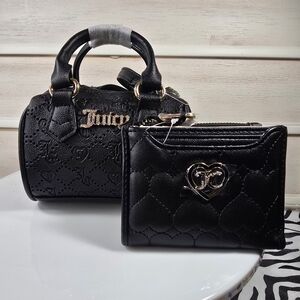 Juicy Couture Black Handbag and Wallet Set